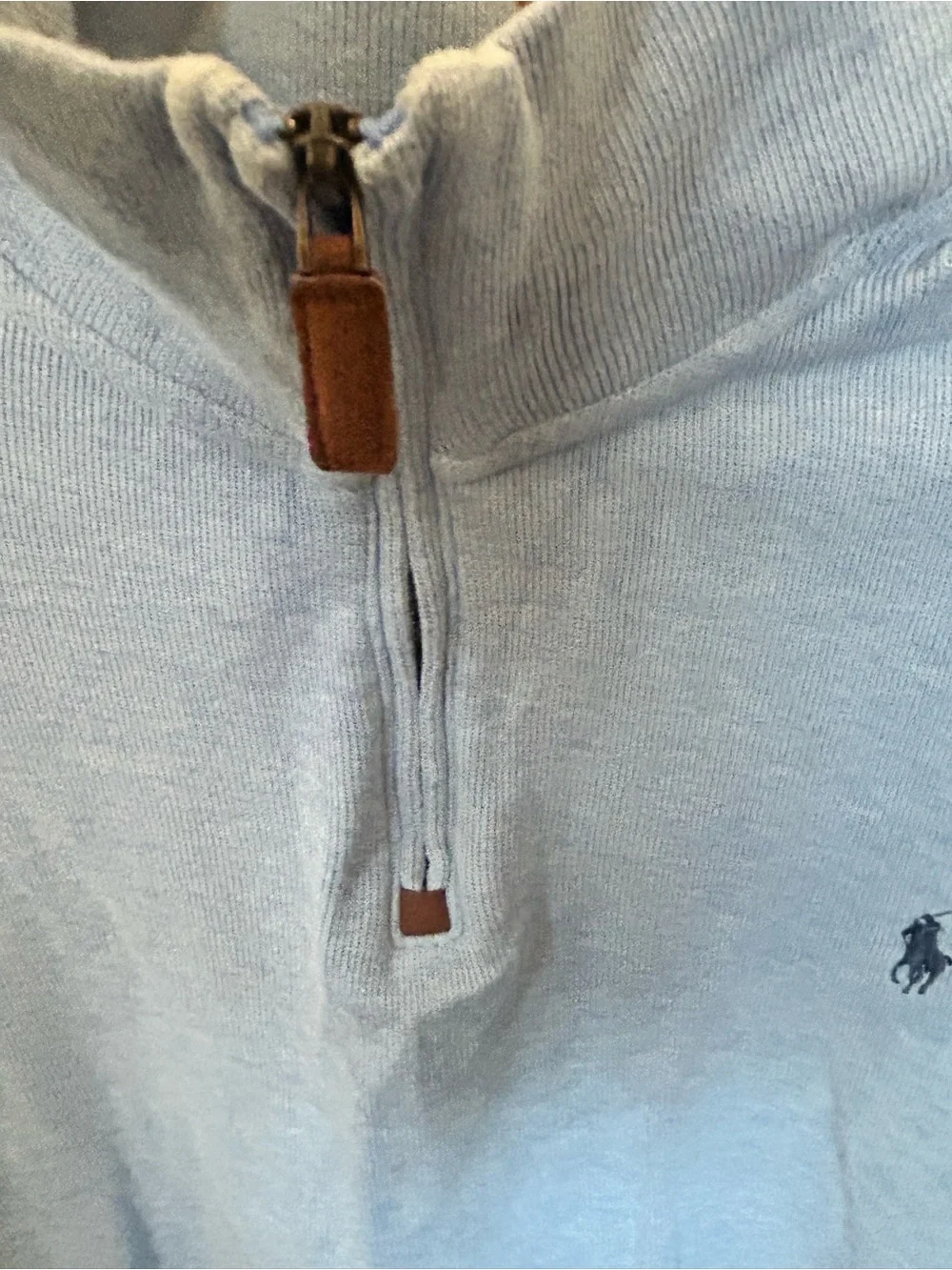 Polo by Ralph Lauren Light Blue Quarter-Zip Pullover